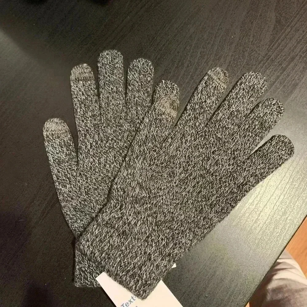 Gray Gloves Text Friendly NWT